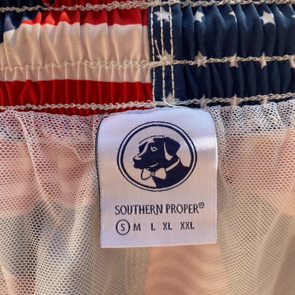 NWOT The OG Patchwork Swim Trunk by Southern Proper Men’s - Picture 4 of 14